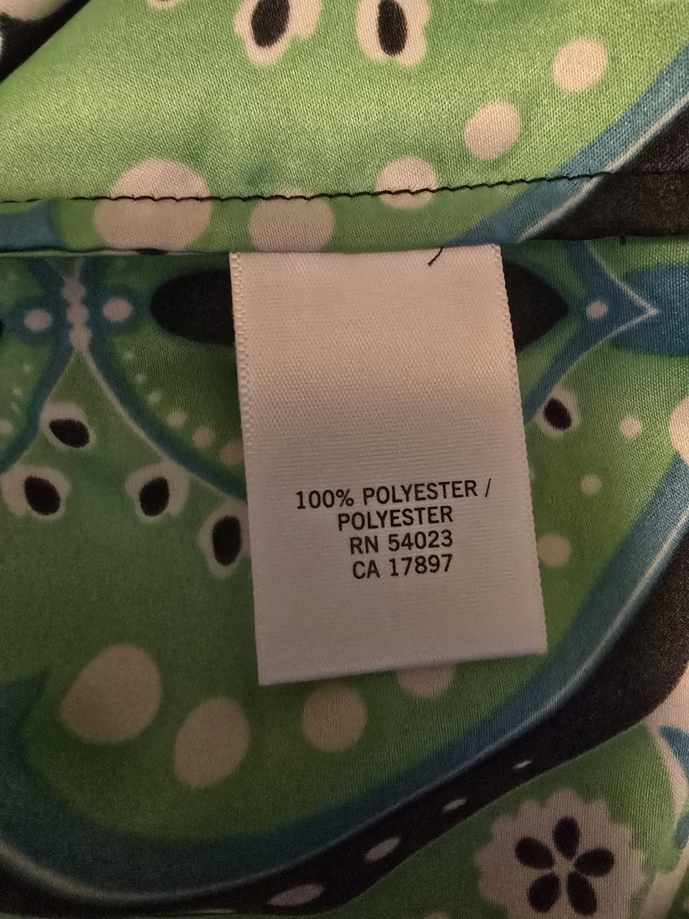 Banana Republic Green and Blue Paisley Tank - Size 4 - Picture 6 of 8